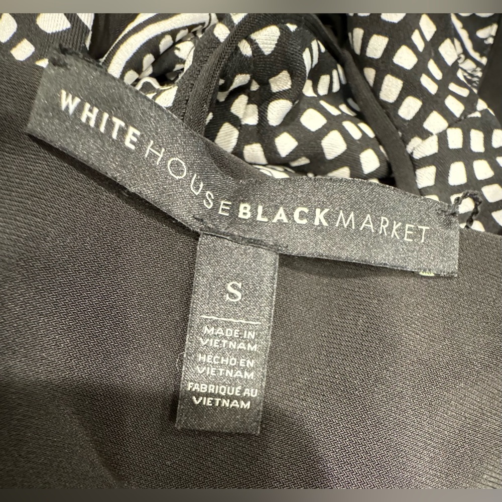 WHBM—S, Black/White, Reversible, Sleeveless Halter Dress—2 Dresses in 1–Like New - Picture 5 of 7